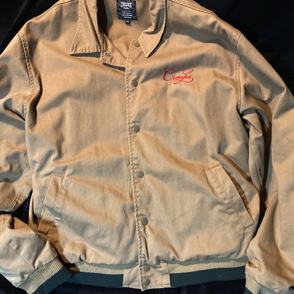 Crooks & Castles Brown Bomber/Letterman Jacket